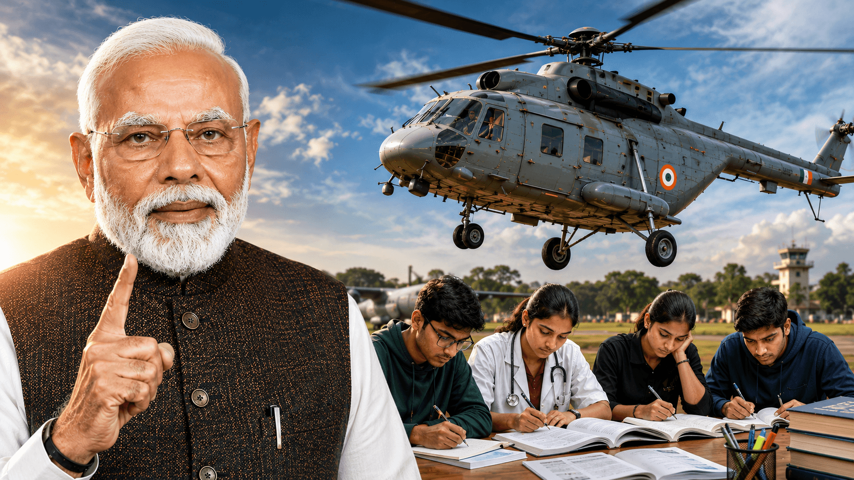 NEET UG: भारतीय वायुसेना के हेलीकॉप्टर तैनात, सेना कराएगी री-एग्जामिनेशन