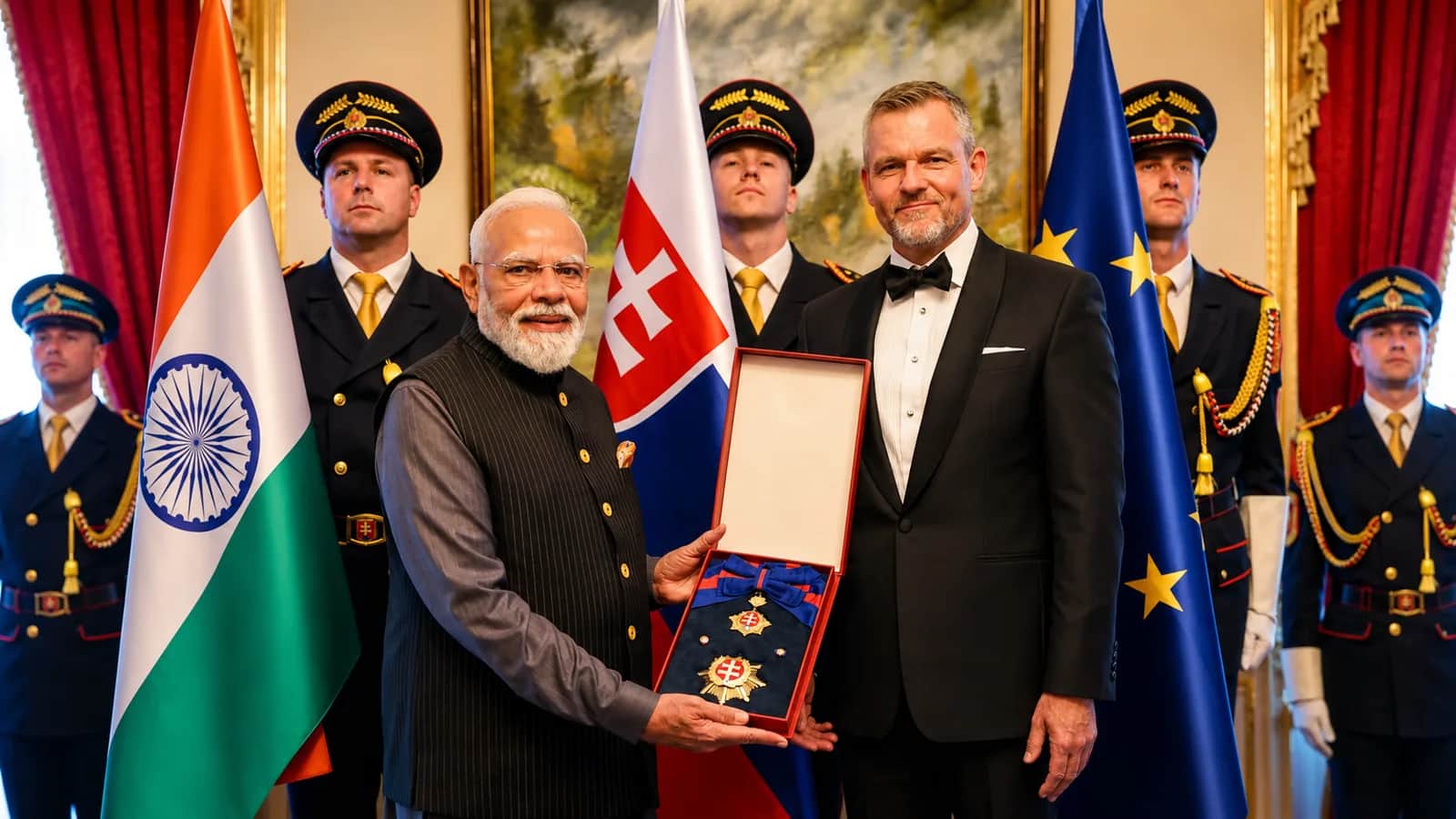 Slovakia Honours PM Modi with Top Civilian Award.