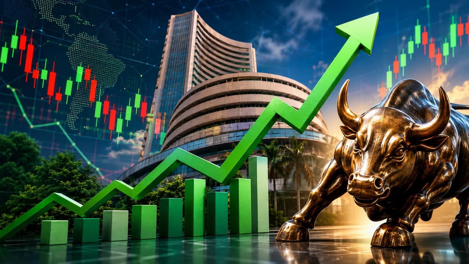 बाजार में दिखी मजबूती, सेंसेक्स 347 अंक चढ़ा; IDBI बैंक में 19% की छलांग