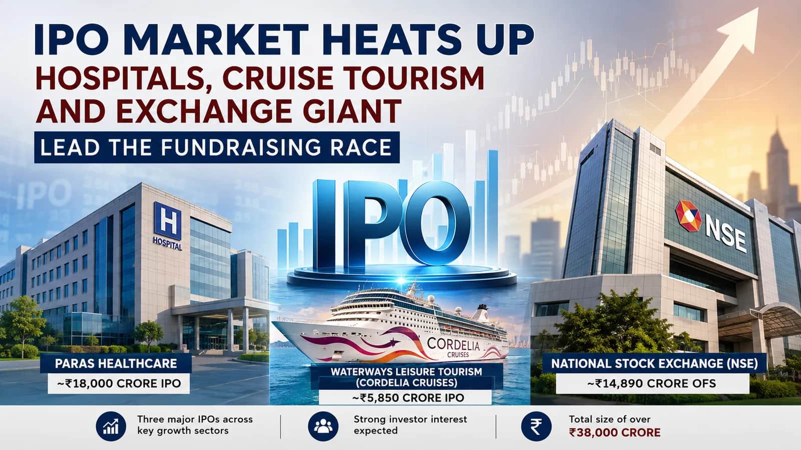 IPO बाजार में नई हलचल बाजार में अस्पताल, क्रूज और एक्सचेंज की बड़ी दावेदारी