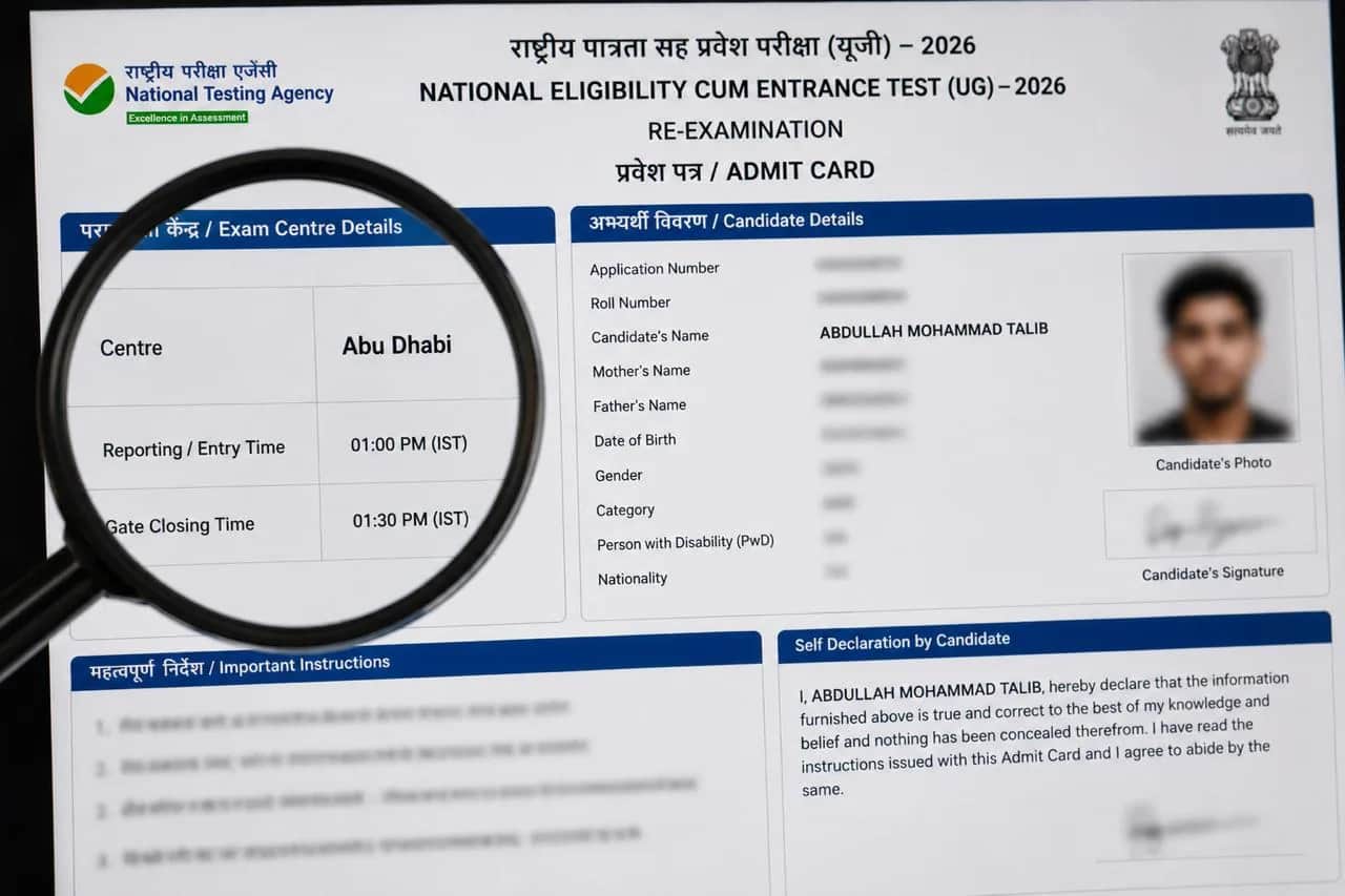 NEET Aspirant gets centre in Abu Dhabi