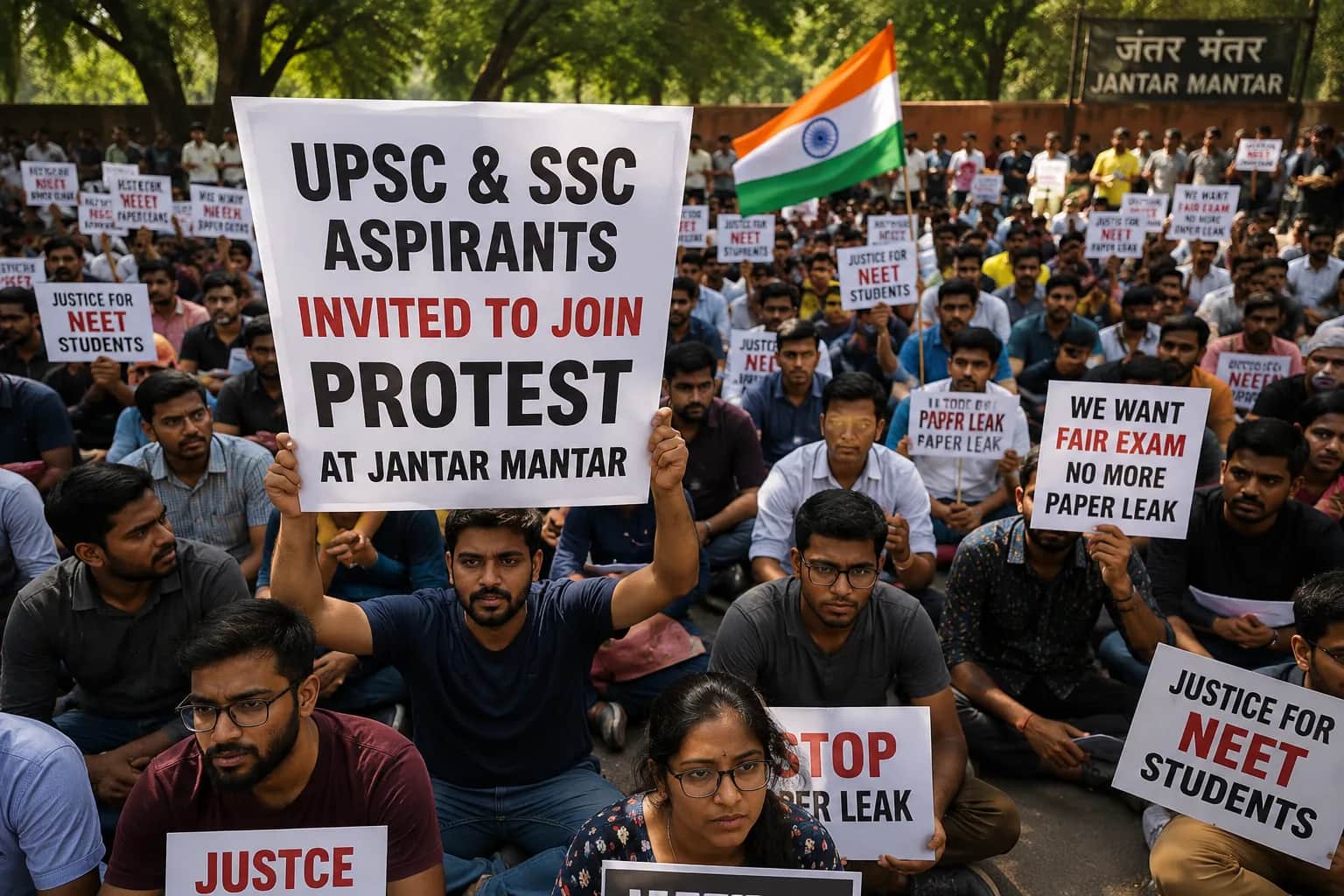 UPSC and SSC Aspirants Invited to Join CJP Protest