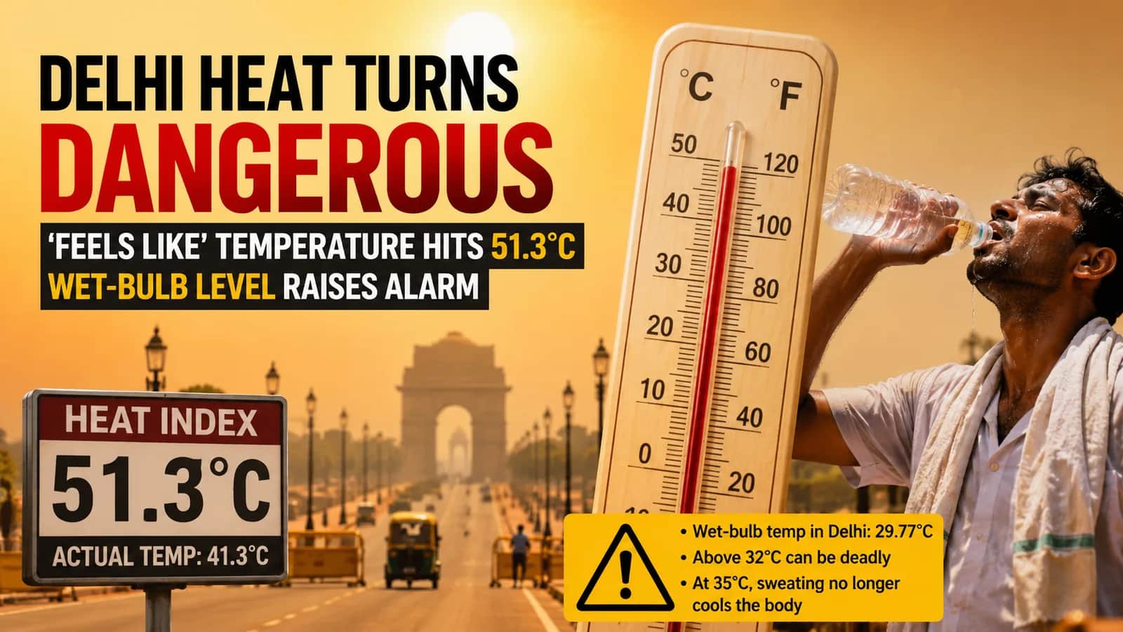 Delhi heatwave alert: temperatures soar