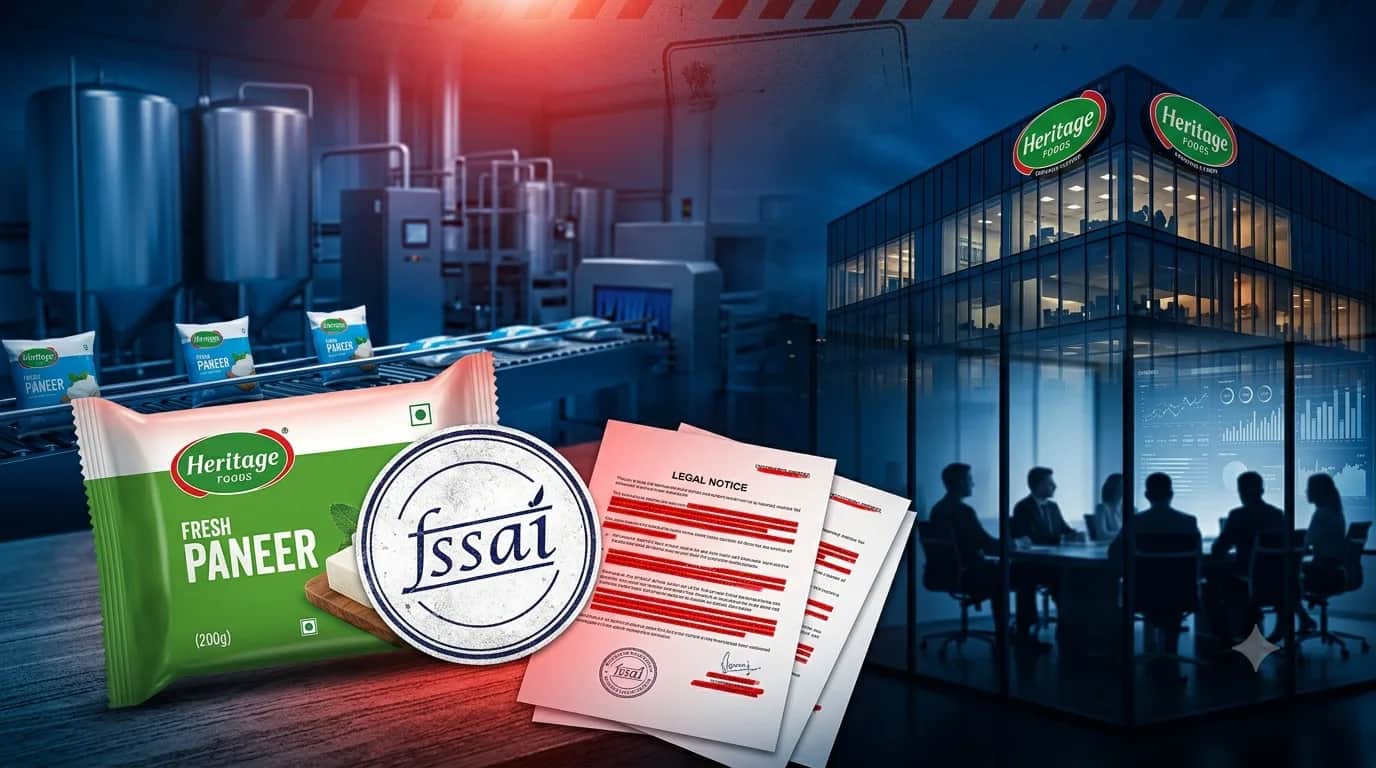 FSSAI का नोटिस और बढ़ते सवाल: क्या Heritage Foods पर कार्रवाई से विपक्ष को मिला चंद्रबाबू को घेरने का मौका
