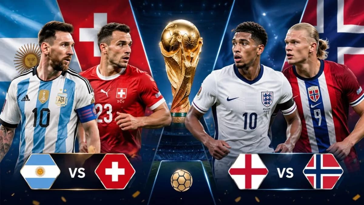 FIFA World Cup Quarter Final: अर्जेंटीना-स्विट्जरलैंड और इंग्लैंड-नॉर्वे के बीच सेमीफाइनल के लिए जंग