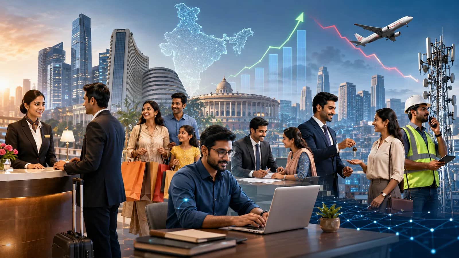 पहला ISP रिपोर्ट कार्ड जारी, होटल-रिटेल सेक्टर में जोरदार उछाल, हवाई सेवाओं की रफ़्तार घटी