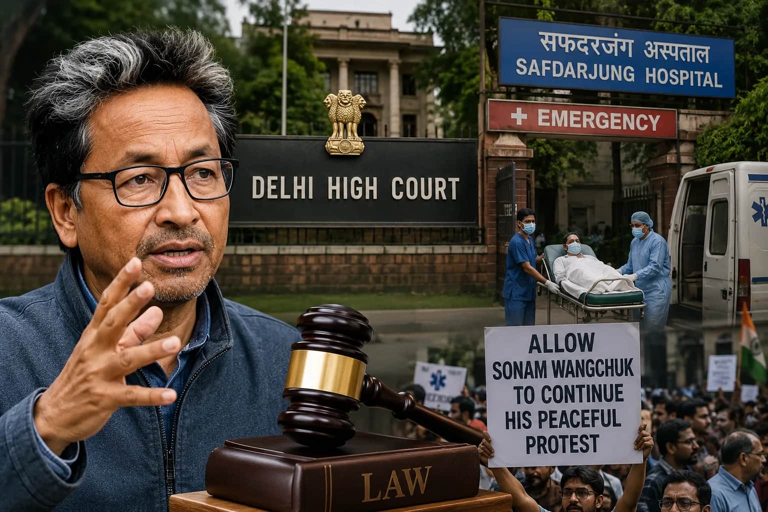 Delhi High Court Backs Centre's Move to Hospitalise Sonam Wangchuk Amid Hunger Strike