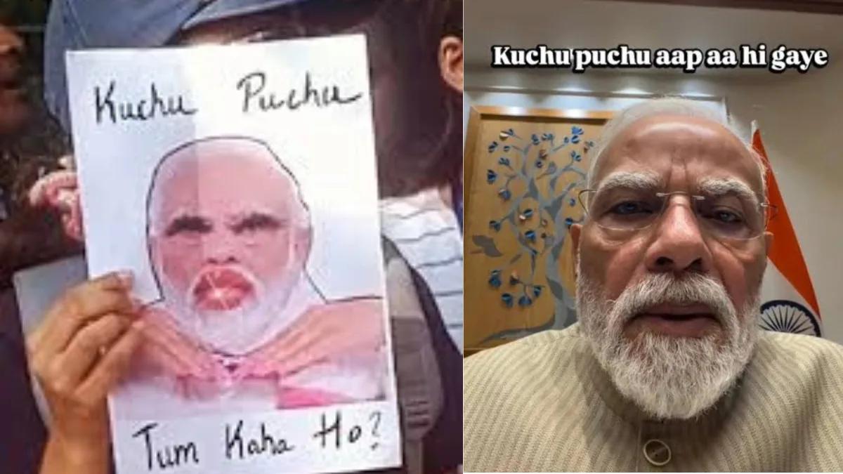 “Kuchu Puchu Tum Kaha Ho”: CJP Protest में students ने बदला विरोध करने का तरीका, मीम्स के ज़रिए उठाये सवाल…