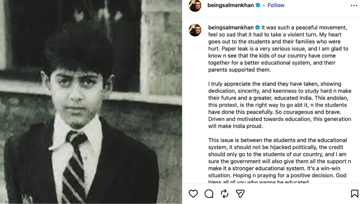 Salman Khan on CJP's NEET-UG Protest