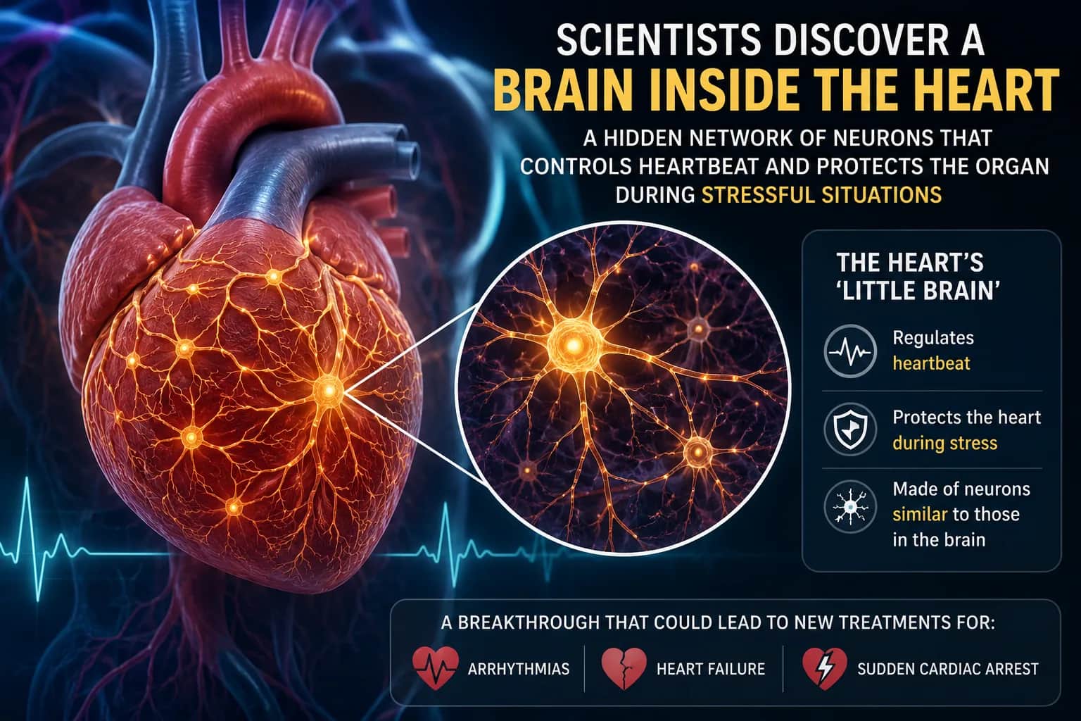 The Heart's Hidden Brain: Scientists Discover a Neural Network That Controls Heartbeat