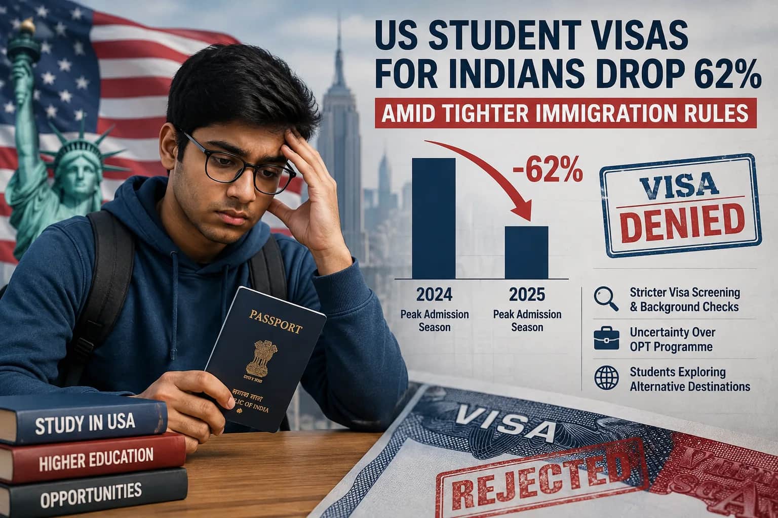 Study Abroad Dreams Face Setback as US Student Visas Decline