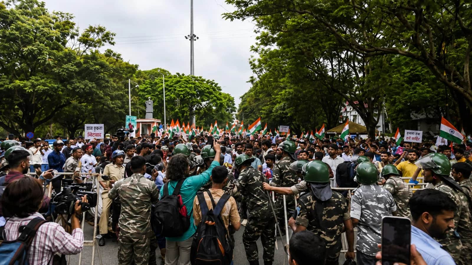 झारखंड में छात्रों का प्रदर्शन