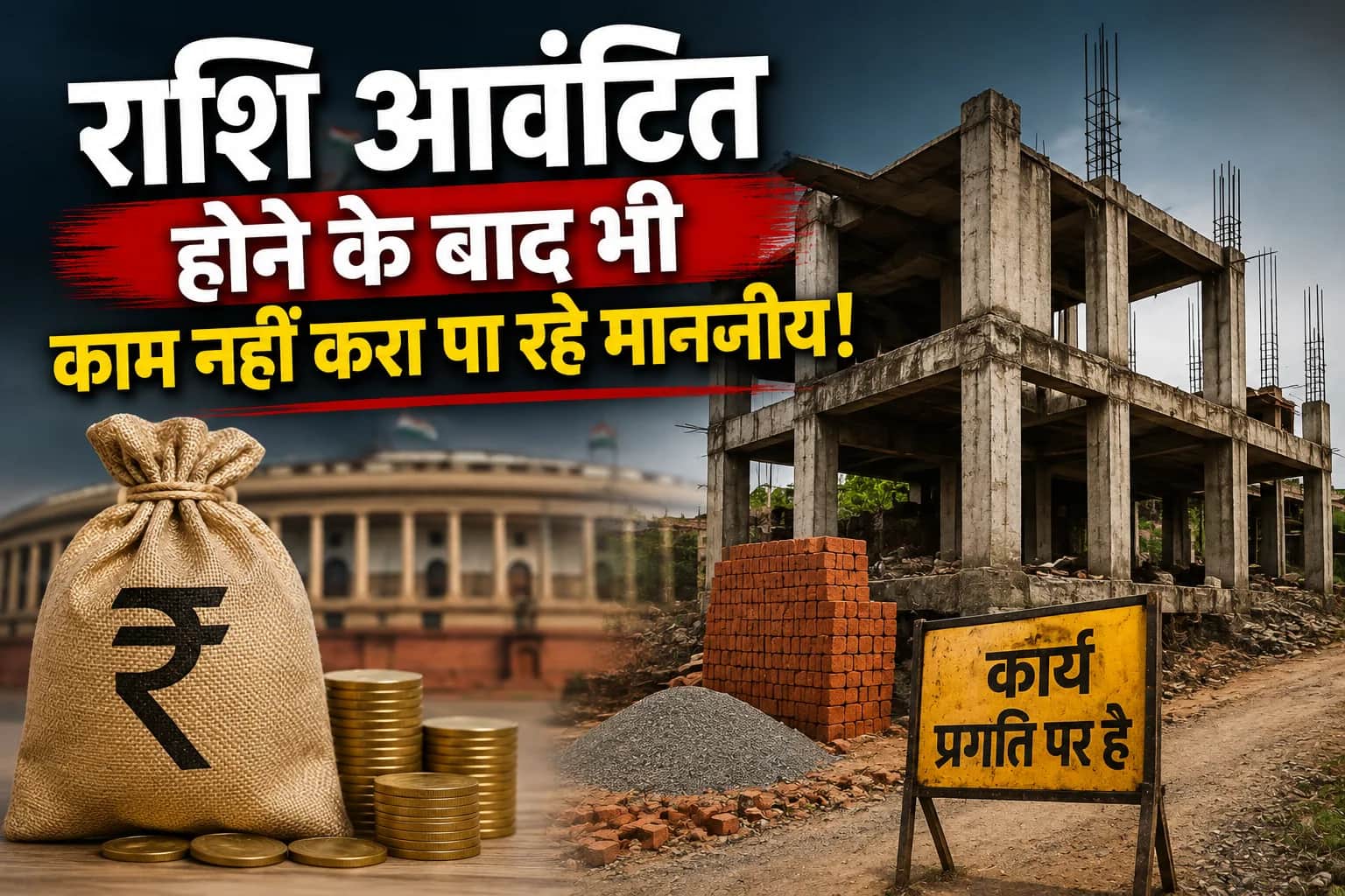 राशि आवंटित होने के बाद भी काम नहीं करा पा रहे माननीय! MPLADS में ₹11,620 करोड़ का आवंटन, खर्च सिर्फ