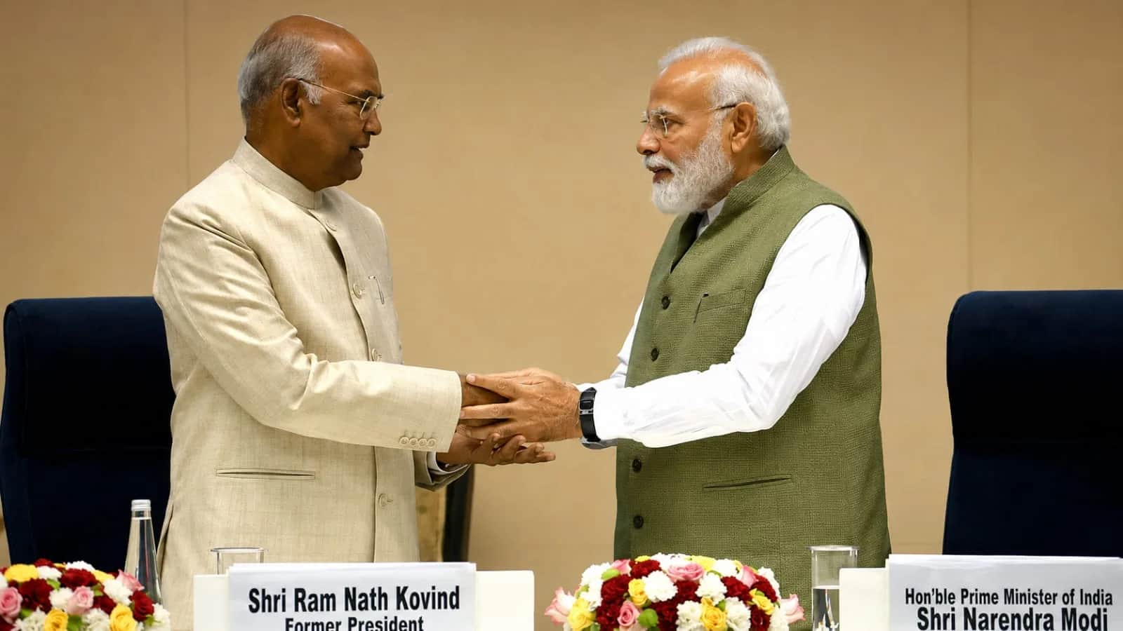 Former President Ram Nath Kovind and Prime Minister Narendra Modi