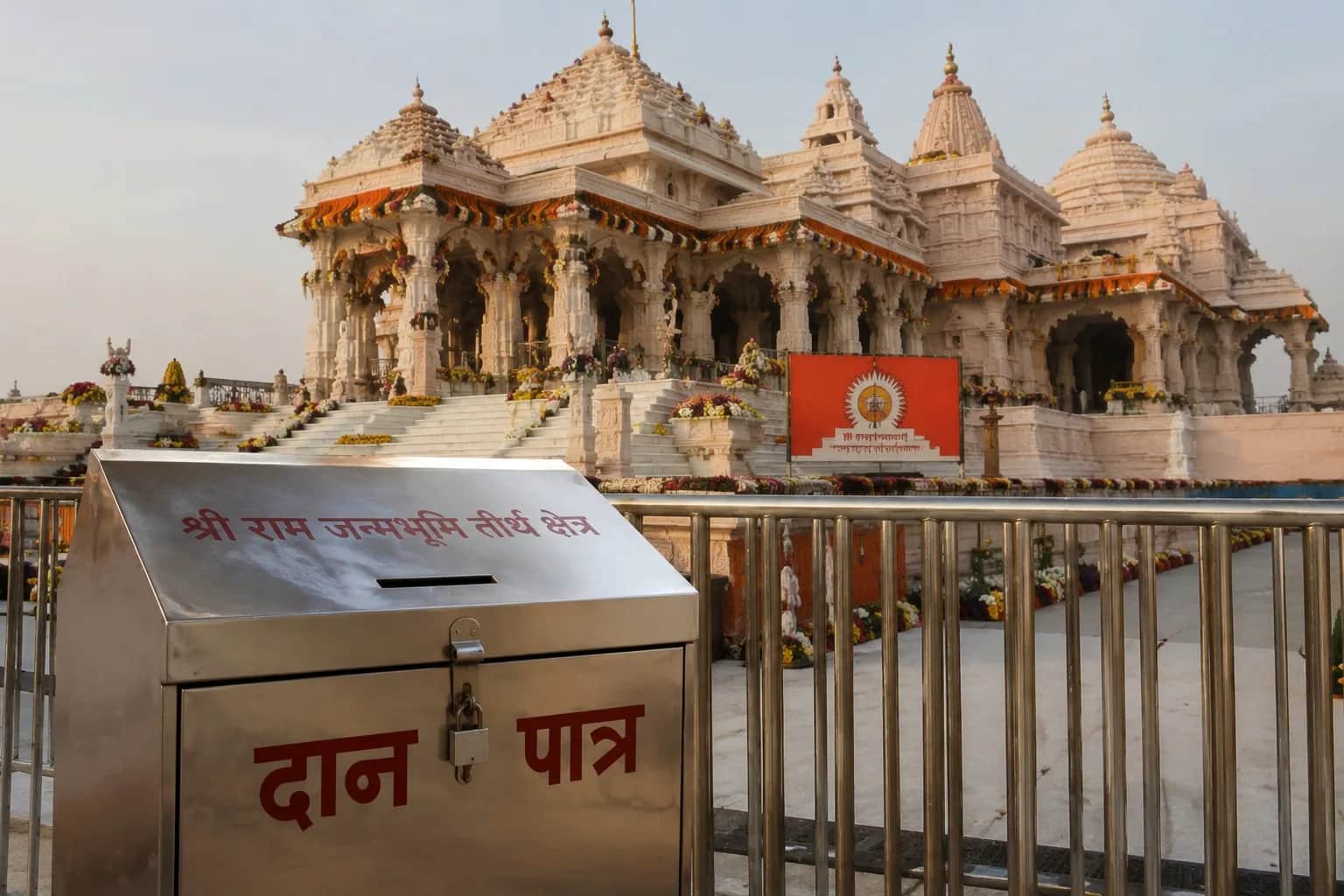 Temple donation box