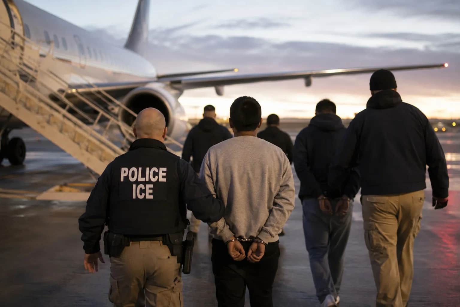 Deportation at airport