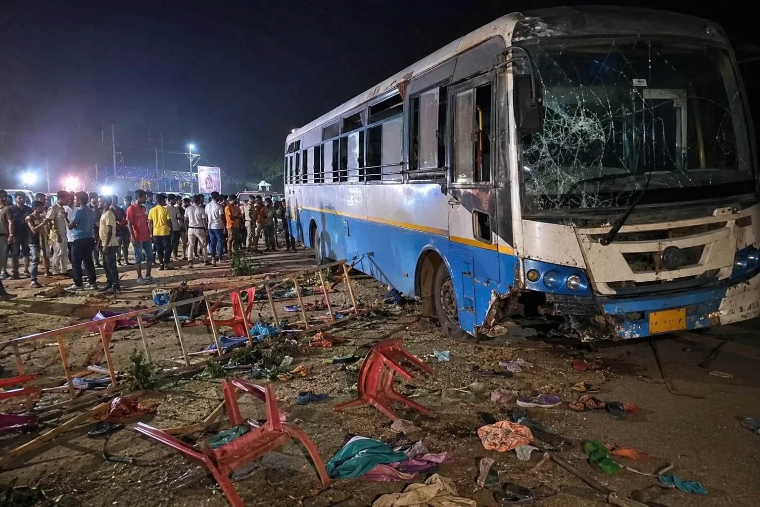 Bus Accident Scene