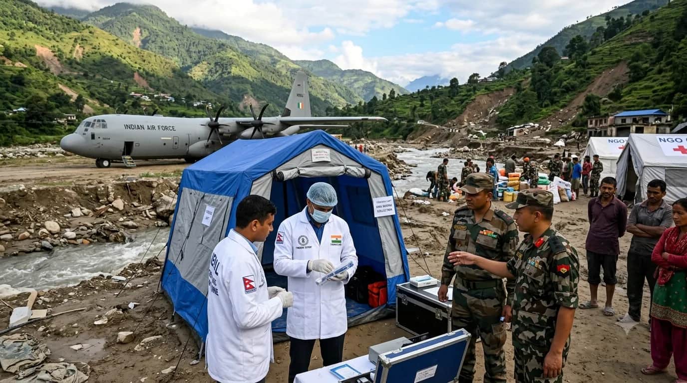 Relief operation with plane