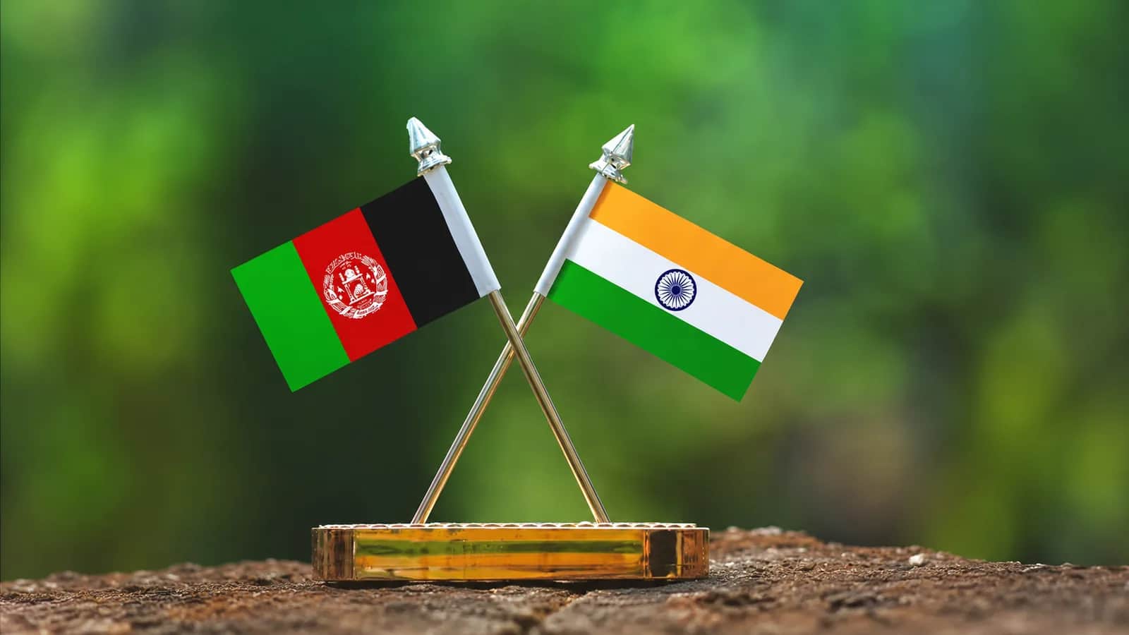 India Afghanistan Flags