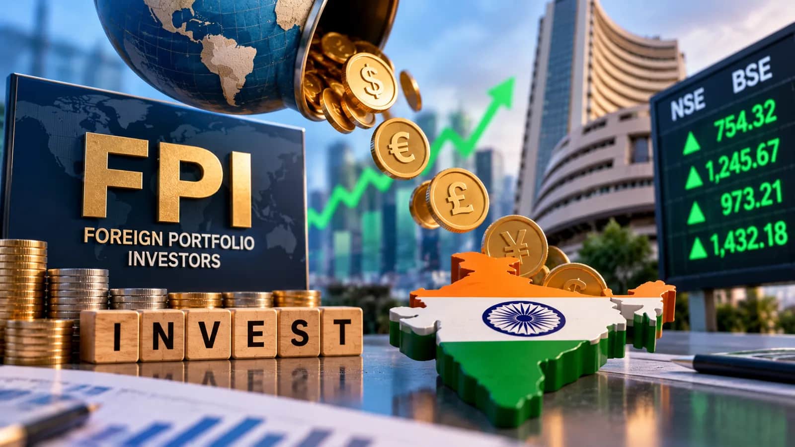 FPI ने आज भारतीय बाजार में ₹2,179 करोड़ लगाए, फिर भी बाजार रहा धड़ाम, जाने क्या रही वजह?