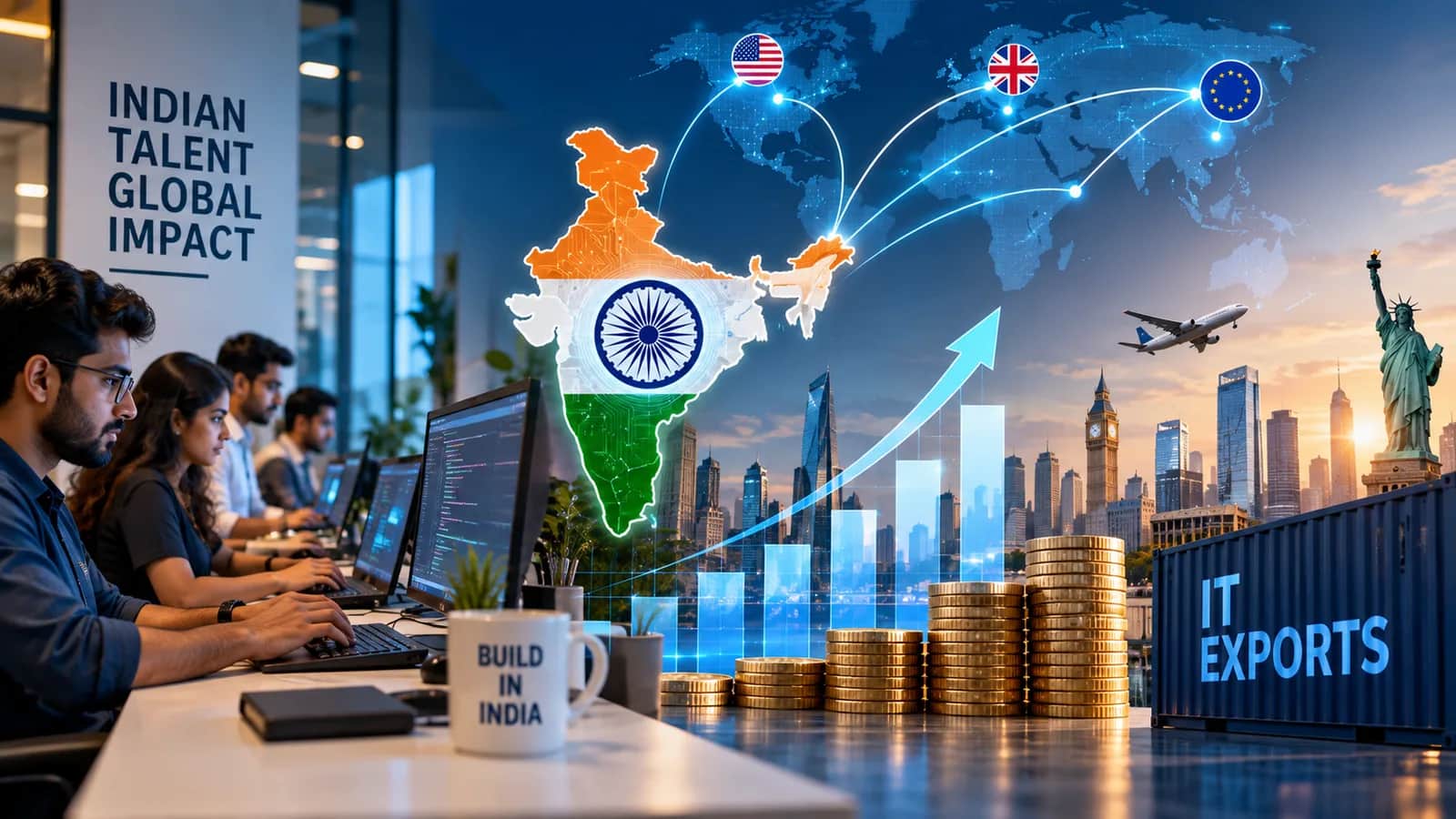 भारत का IT और सॉफ्टवेयर निर्यात $221.4 Billion के रिकॉर्ड स्तर पर; जानिए आपकी नौकरी और अर्थव्यवस्था पर असर
