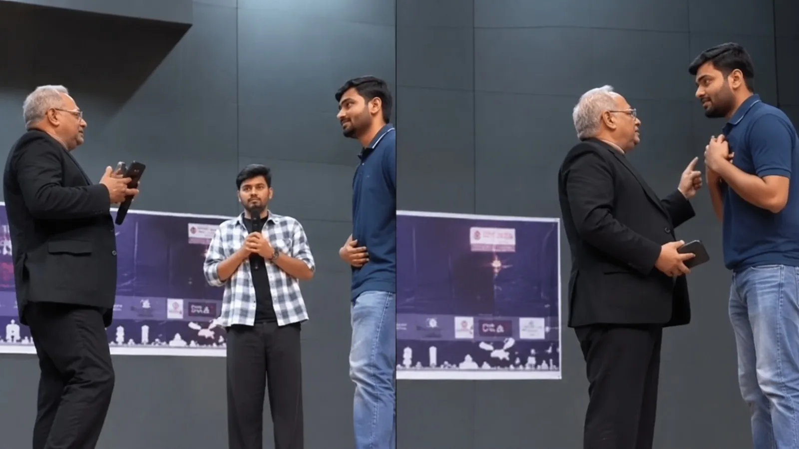 निर्मा यूनिवर्सिटी में स्टैंड-अप कॉमेडी इवेंट के दौरान प्रोफेसर ने छात्र का कॉलर पकड़ा, वीडियो वायरल
